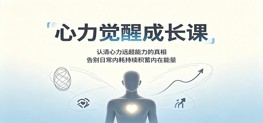 心力觉醒成长课：认清心力远超能力的真相，告别日常内耗持续积蓄内在能量亿创资源网_优质资源分享平台_一站式资源获取亿创资源网 | 优质资源分享平台_一站式资源获取