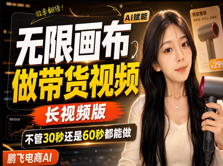 【保姆级教程】无限画布搭建长带货视频,拼接不翻车全程一致,小白跟着步骤也能上手亿创资源网_优质资源分享平台_一站式资源获取亿创资源网 | 优质资源分享平台_一站式资源获取