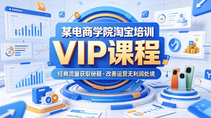 某电商学院淘宝培训VIP课程，各种经典有用的流量获取秘籍，改善运营产品没利润的处境（2026年5月）亿创资源网_优质资源分享平台_一站式资源获取亿创资源网 | 优质资源分享平台_一站式资源获取