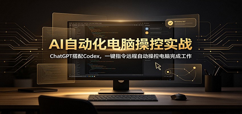 AI自动化电脑操控实战：ChatGPT搭配Codex，一键指令远程自动操控电脑完成工作亿创资源网_优质资源分享平台_一站式资源获取亿创资源网 | 优质资源分享平台_一站式资源获取