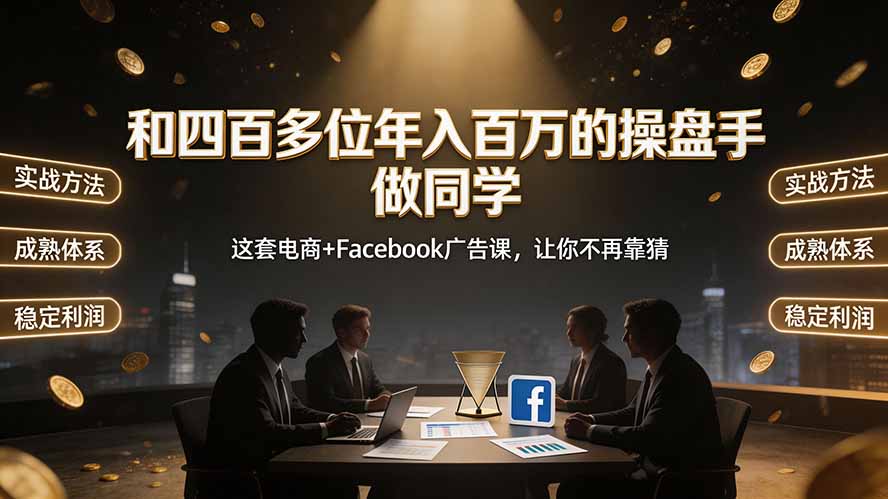 和四百多位年入百万的操盘手做同学——这套电商+Facebook广告课，让你不再靠猜【原创双语字幕】亿创资源网_优质资源分享平台_一站式资源获取亿创资源网 | 优质资源分享平台_一站式资源获取