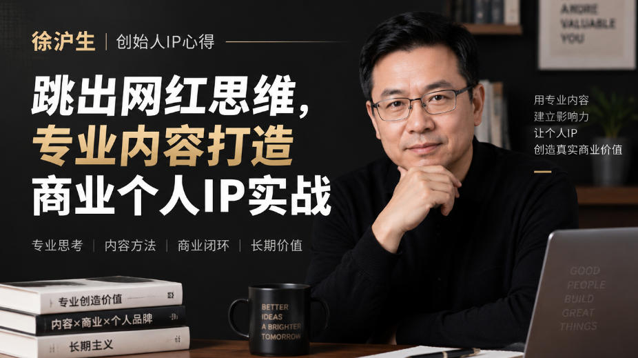 徐沪生创始人IP心得｜跳出网红思维，专业内容打造商业个人IP实战【文档】亿创资源网_优质资源分享平台_一站式资源获取亿创资源网 | 优质资源分享平台_一站式资源获取
