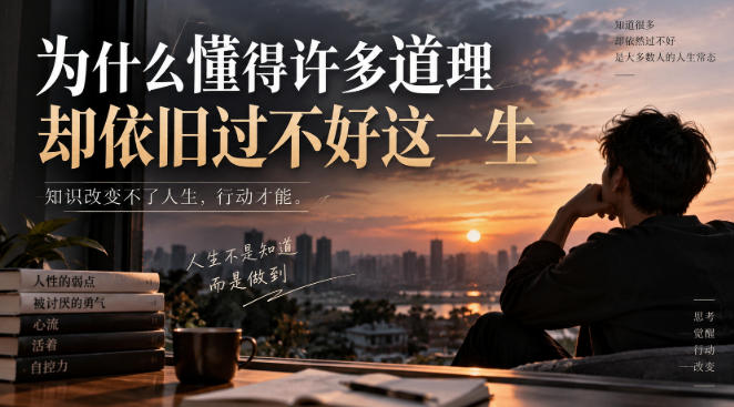 某社群精选文：为什么懂得许多道理却依旧过不好这一生？亿创资源网_优质资源分享平台_一站式资源获取亿创资源网 | 优质资源分享平台_一站式资源获取