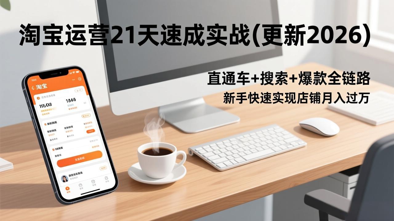 淘宝运营21天速成实战(更新2026亿创资源网_优质资源分享平台_一站式资源获取亿创资源网 | 优质资源分享平台_一站式资源获取