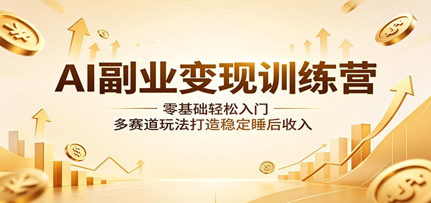 AI副业变现训练营：零基础轻松入门，多赛道玩法打造稳定睡后收入亿创资源网_优质资源分享平台_一站式资源获取亿创资源网 | 优质资源分享平台_一站式资源获取
