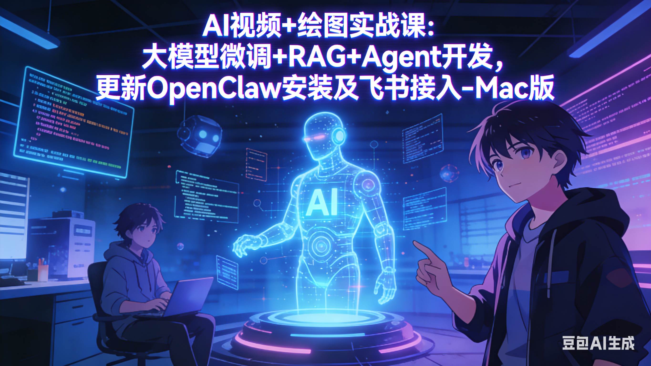 （17594期）AI视频+绘图实战课：大模型微调+RAG+Agent开发，更新OpenClaw安装及飞书接入-Mac版亿创资源网_优质资源分享平台_一站式资源获取亿创资源网 | 优质资源分享平台_一站式资源获取