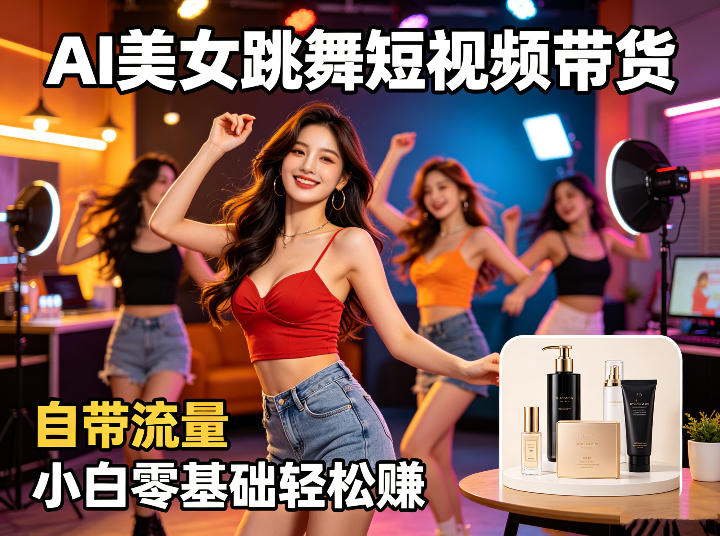 AI美女跳舞短视频带货：自带流量，小白零基础轻松賺，详细拆解亿创资源网_优质资源分享平台_一站式资源获取亿创资源网 | 优质资源分享平台_一站式资源获取