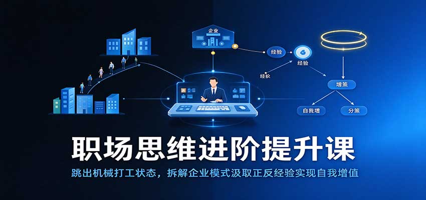 职场思维进阶提升：跳出机械打工状态，拆解企业模式汲取正反经验实现自我增值亿创资源网_优质资源分享平台_一站式资源获取亿创资源网 | 优质资源分享平台_一站式资源获取