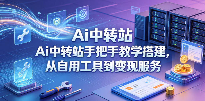 Ai中转站手把手教学搭建，从自用工具到变现服务亿创资源网_优质资源分享平台_一站式资源获取亿创资源网 | 优质资源分享平台_一站式资源获取