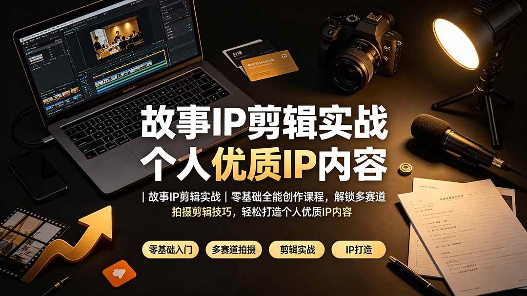 （19550期）故事IP剪辑实战｜零基础全能创作课程，解锁多赛道拍摄剪辑技巧，轻松打造个人优质IP内容亿创资源网_优质资源分享平台_一站式资源获取亿创资源网 | 优质资源分享平台_一站式资源获取