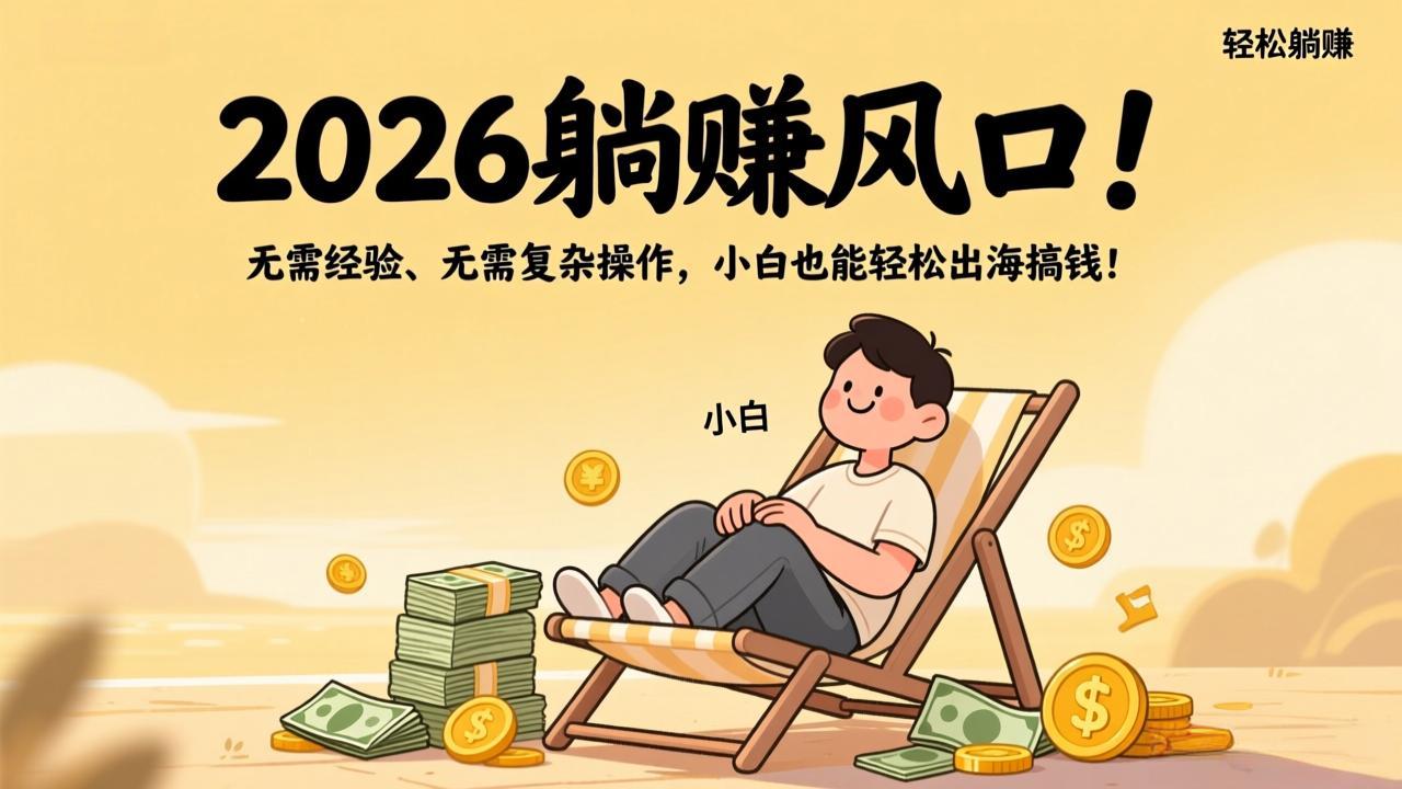 2026躺赚风口！无需经验、无需复杂操作，小白也能轻松出海搞钱！亿创资源网_优质资源分享平台_一站式资源获取亿创资源网 | 优质资源分享平台_一站式资源获取