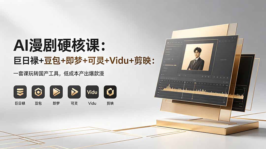 AI漫剧硬核课：巨日禄+豆包+即梦+可灵+Vidu+剪映：一套课玩转国产工具，低成本产出爆款漫剧亿创资源网_优质资源分享平台_一站式资源获取亿创资源网 | 优质资源分享平台_一站式资源获取