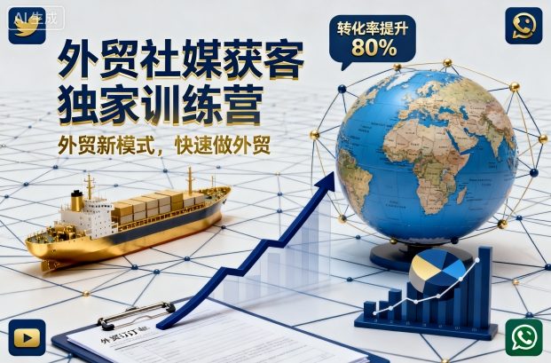 外贸社媒获客独家训练营，外贸新模式，快速做外贸(更新26年2月)亿创资源网_优质资源分享平台_一站式资源获取亿创资源网 | 优质资源分享平台_一站式资源获取