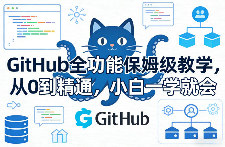 GitHub全功能保姆级教学,从0到精通,小白一学就会亿创资源网_优质资源分享平台_一站式资源获取亿创资源网 | 优质资源分享平台_一站式资源获取