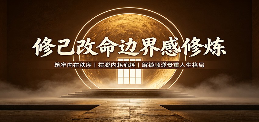 修己改命边界感修炼:筑牢内在秩序,摆脱内耗消耗,解锁顺遂贵重人生格局 修己改命边界感修炼:筑牢内在秩序,摆脱内耗消耗,解锁顺遂贵重人生格局