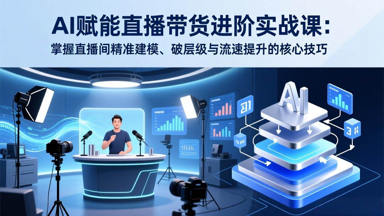 （17405期）AI赋能直播带货进阶实战课：掌握直播间精准建模、破层级与流速提升的核心技巧亿创资源网_优质资源分享平台_一站式资源获取亿创资源网 | 优质资源分享平台_一站式资源获取