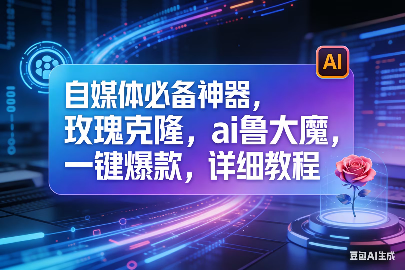（17721期）玫瑰克隆工具，ai鲁大魔，自媒体必备神器，一键爆款，详细教程。亿创资源网_优质资源分享平台_一站式资源获取亿创资源网 | 优质资源分享平台_一站式资源获取