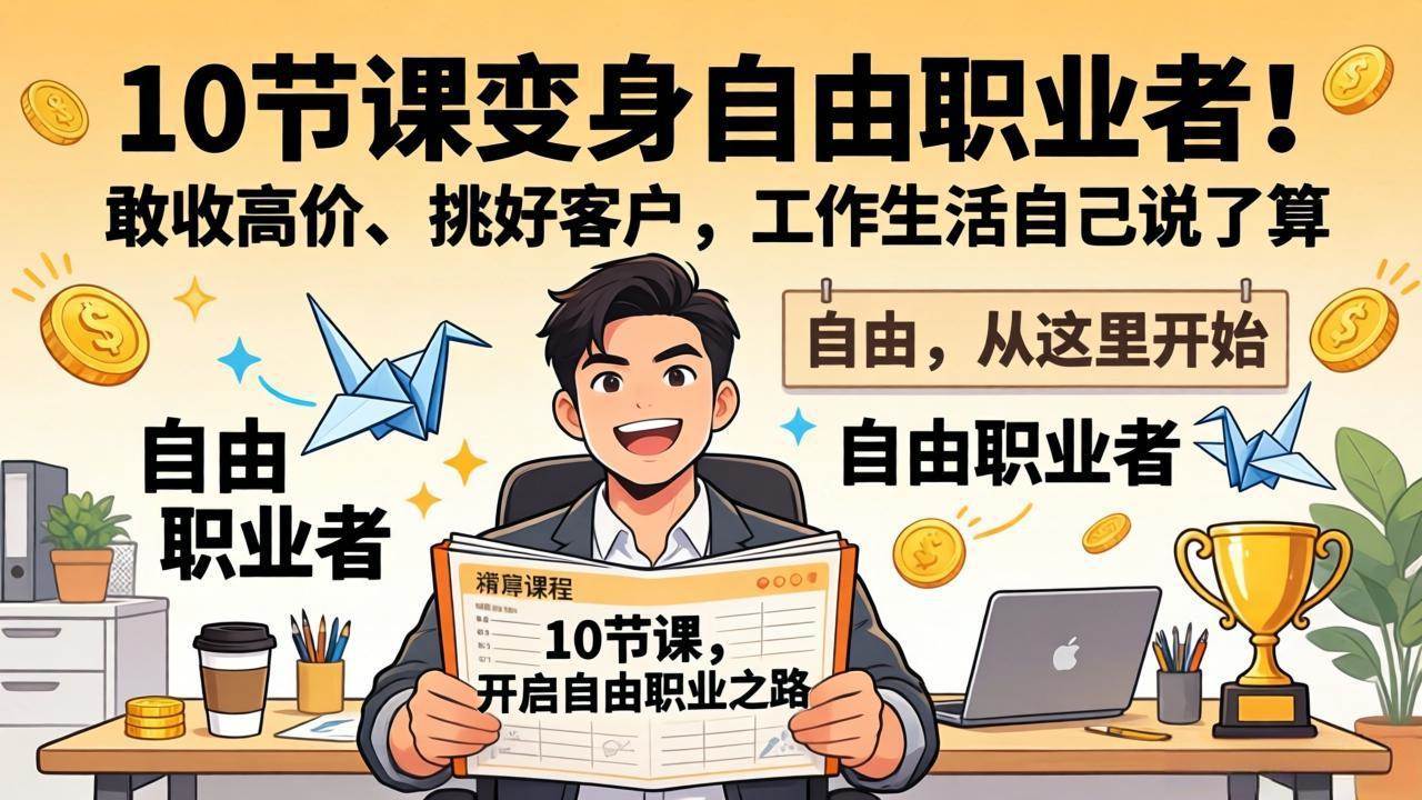 （17663期）10 节课变身自由职业者！敢收高价、挑好客户，工作生活自己说了算亿创资源网_优质资源分享平台_一站式资源获取亿创资源网 | 优质资源分享平台_一站式资源获取