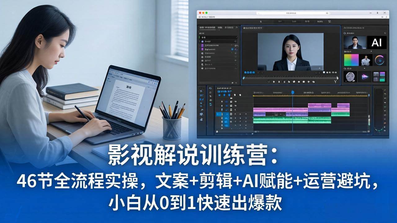 （18053期）影视解说特训营：46节全流程实操，文案+剪辑+AI赋能+运营避坑，小白从0到1快速出爆款亿创资源网_优质资源分享平台_一站式资源获取亿创资源网 | 优质资源分享平台_一站式资源获取