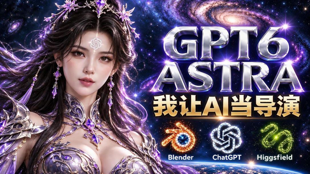 让GPT-6 Astra当导演！Higgsfield和Blender实战打造30秒玄幻精准运镜短片！亿创资源网_优质资源分享平台_一站式资源获取亿创资源网 | 优质资源分享平台_一站式资源获取