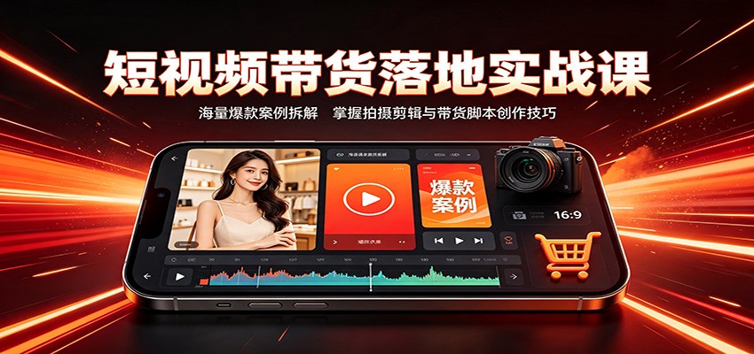 短视频带货落地实战课：海量爆款案例拆解，掌握拍摄剪辑与带货脚本创作技巧亿创资源网_优质资源分享平台_一站式资源获取亿创资源网 | 优质资源分享平台_一站式资源获取