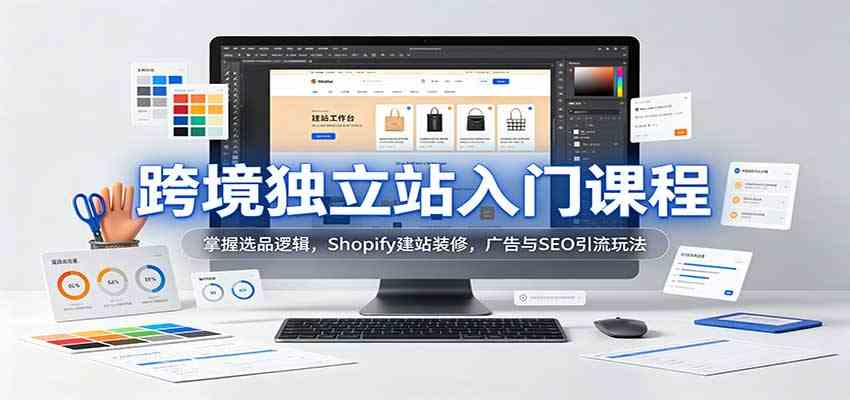 跨境独立站入门课程：掌握选品逻辑，Shopify建站装修，广告与SEO引流玩法亿创资源网_优质资源分享平台_一站式资源获取亿创资源网 | 优质资源分享平台_一站式资源获取