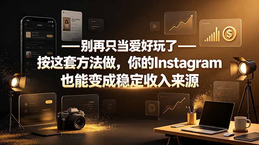 别再只当爱好玩了——按这套方法做，你的Instagram也能变成稳定收入来源亿创资源网_优质资源分享平台_一站式资源获取亿创资源网 | 优质资源分享平台_一站式资源获取