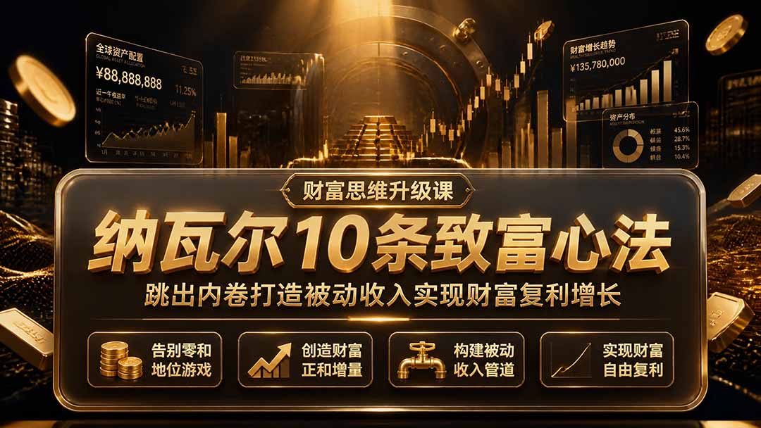付费文章:纳瓦尔10条致富心法,跳出内卷打造被动收入实现财富复利增长亿创资源网_优质资源分享平台_一站式资源获取亿创资源网 | 优质资源分享平台_一站式资源获取