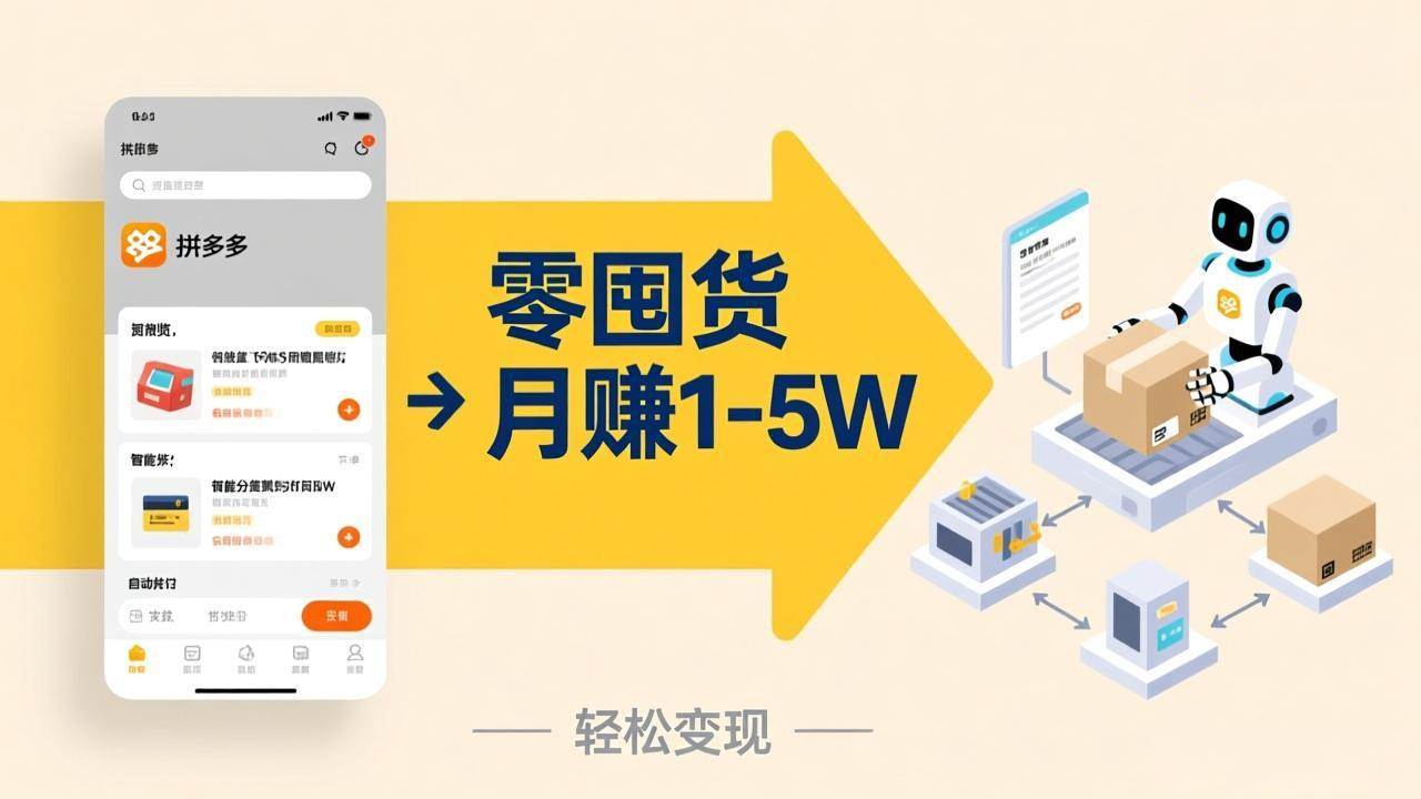 （17490期）不用囤货不用跑单！拼多多虚拟玩法，机器人管理发货和客服，帮你月赚 1-5W亿创资源网_优质资源分享平台_一站式资源获取亿创资源网 | 优质资源分享平台_一站式资源获取