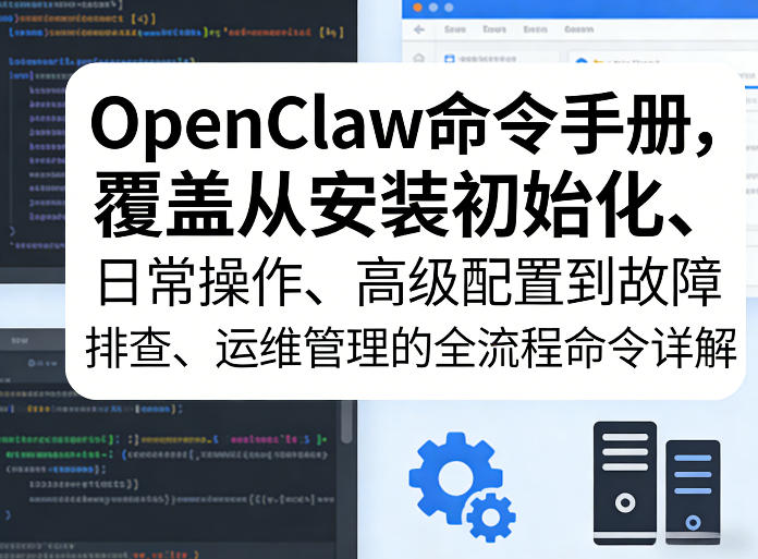 OpenClaw命令手册，覆盖从安装初始化、日常操作、高级配置到故障排查、运维管理的全流程命令详解亿创资源网_优质资源分享平台_一站式资源获取亿创资源网 | 优质资源分享平台_一站式资源获取
