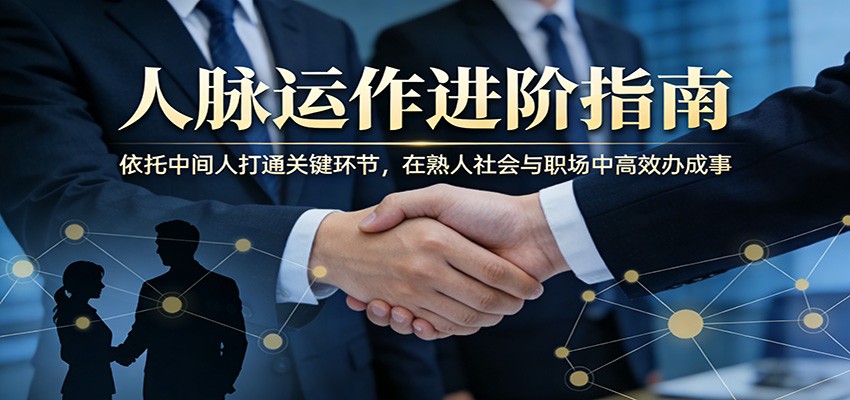 付费文章：人脉运作进阶指南，依托中间人打通关键环节，在熟人社会与职场中高效办成事 - 第1张