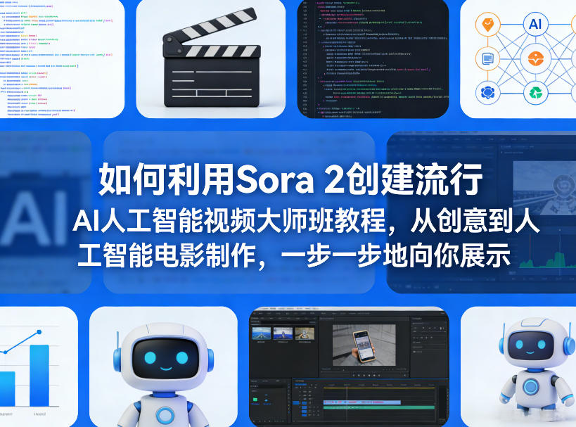 如何利用Sora 2创建流行AI人工智能视频大师班教程，从创意到人工智能电影制作，一步一步地向你展示亿创资源网_优质资源分享平台_一站式资源获取亿创资源网 | 优质资源分享平台_一站式资源获取