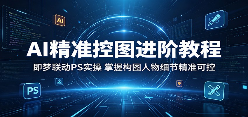 AI精准控图进阶教程：即梦联动PS实操，掌握构图人物细节精准可控亿创资源网_优质资源分享平台_一站式资源获取亿创资源网 | 优质资源分享平台_一站式资源获取