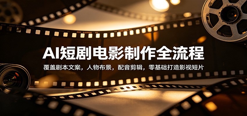 AI短剧电影制作全流程：覆盖剧本文案，人物布景，配音剪辑，零基础打造影视短片亿创资源网_优质资源分享平台_一站式资源获取亿创资源网 | 优质资源分享平台_一站式资源获取
