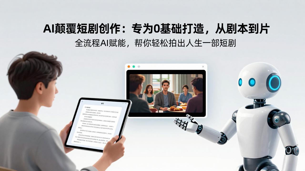 AI颠覆短剧创作：专为0基础打造，从剧本到成片全流程AI赋能，帮你轻松拍出人生第一部短剧亿创资源网_优质资源分享平台_一站式资源获取亿创资源网 | 优质资源分享平台_一站式资源获取