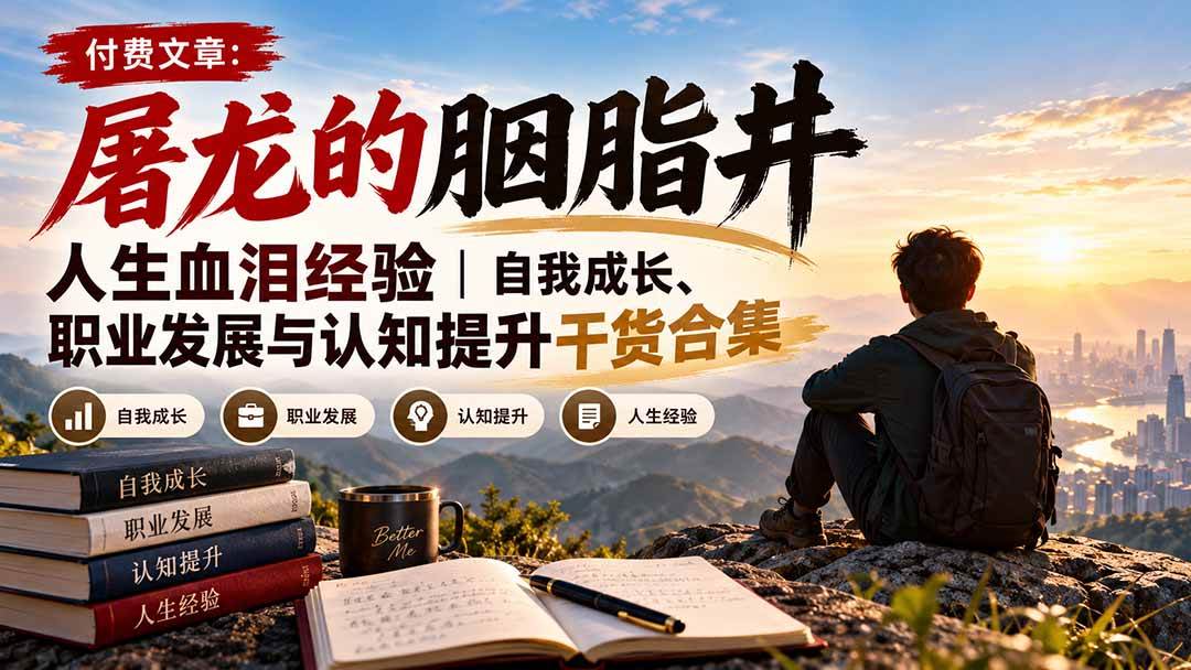 （20943期）付费文章：屠龙的胭脂井人生血泪经验｜自我成长、职业发展与认知提升干货合集亿创资源网_优质资源分享平台_一站式资源获取亿创资源网 | 优质资源分享平台_一站式资源获取