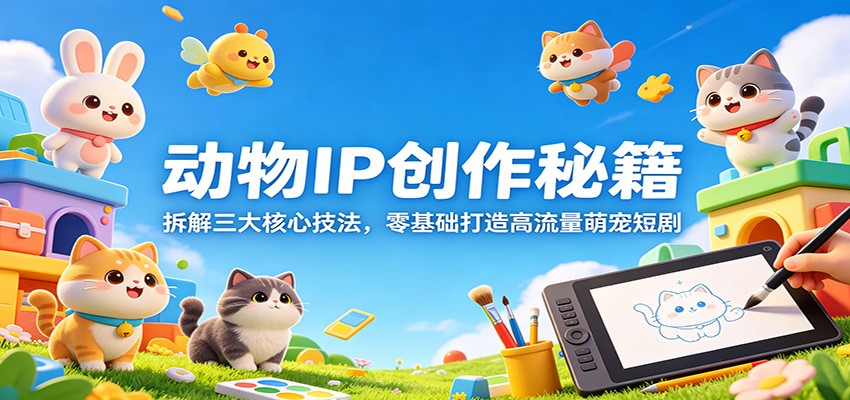 动物IP创作秘籍：拆解三大核心技法，零基础打造高流量萌宠短剧亿创资源网_优质资源分享平台_一站式资源获取亿创资源网 | 优质资源分享平台_一站式资源获取