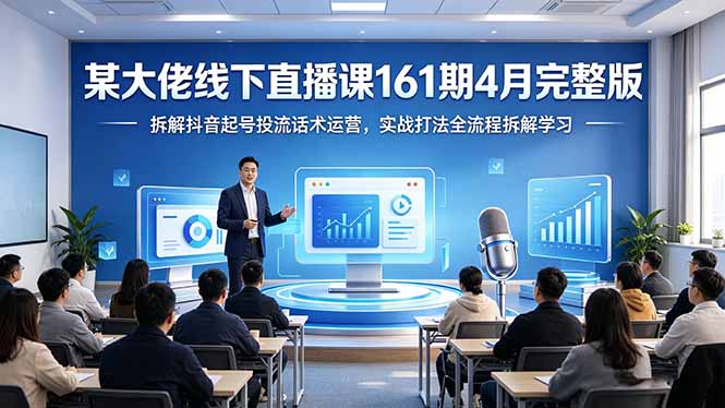 某大佬线下直播课161期4月完整版，拆解抖音起号投流话术运营，实战打法全流程拆解学习亿创资源网_优质资源分享平台_一站式资源获取亿创资源网 | 优质资源分享平台_一站式资源获取