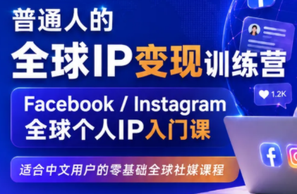 建立海外社媒底层逻辑，打造能变现的个人IP亿创资源网_优质资源分享平台_一站式资源获取亿创资源网 | 优质资源分享平台_一站式资源获取